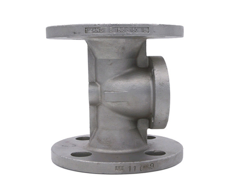 Three Way Valve 316 Stainless Steel Flanges Connection Ball Valve Body